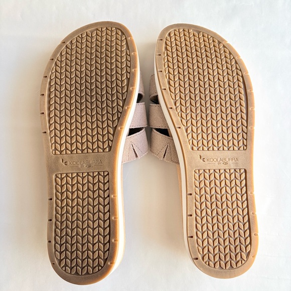 Koolaburra UGG Maerin Nude Metallic Suede Slip-On Slide Womens Comfort Sandals 8 - Picture 5 of 14